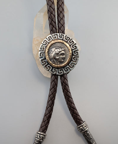 Alexander the Great, AR Tetradrachm, Sterling Silver and 14kt Gold Bolo