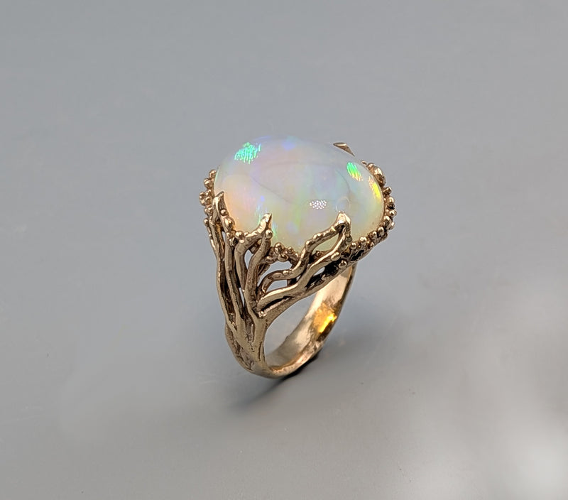 Ethiopian Opal, 14kt Gold Ring