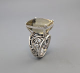 Large Lemon Yellow Citrine, Sterling Silver Ring