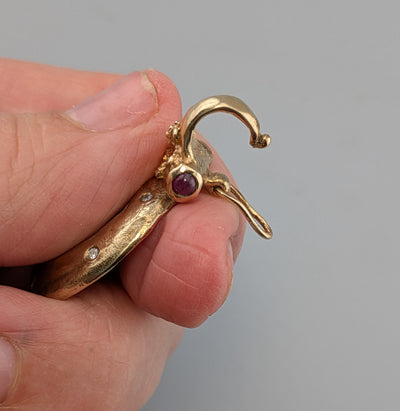 Helios, Ancient AR Drachm, 14kt Gold Pendant/Pearl Enhancer