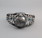 Sterling Silver Scarab Bracelet