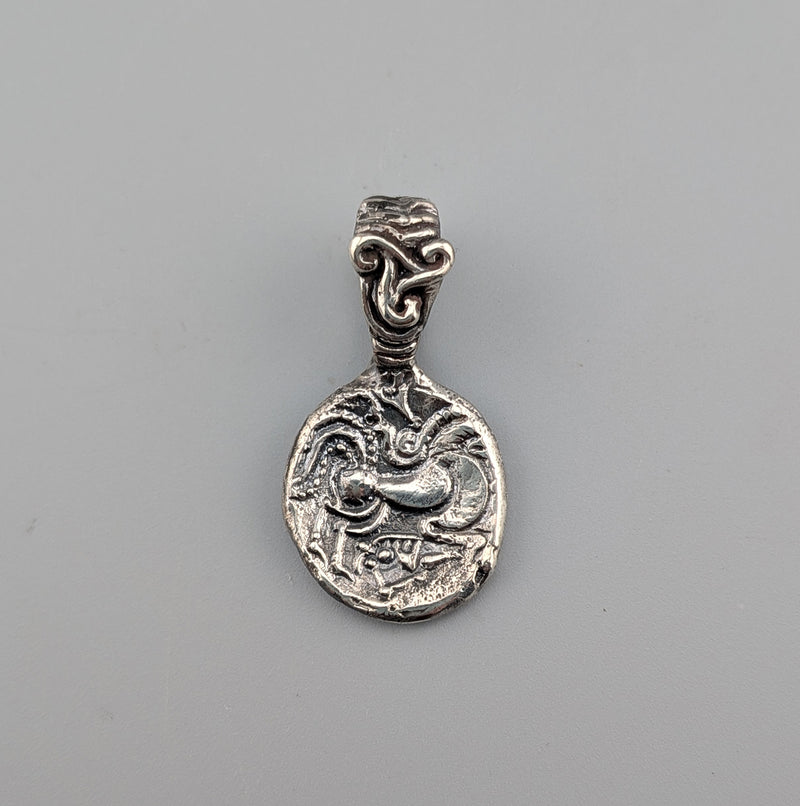 Sterling Silver Ancient Coin Replica, Celtic/Gaulish Stater