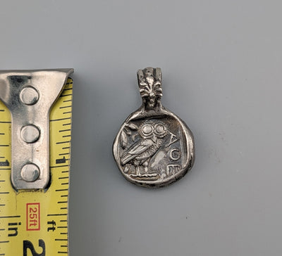 Sterling Silver Ancient Coin Replica, Old Style Athena Owl Tetradrachm