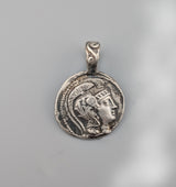 Sterling Silver Ancient Coin Replica, New Style Athena Tetradrachm