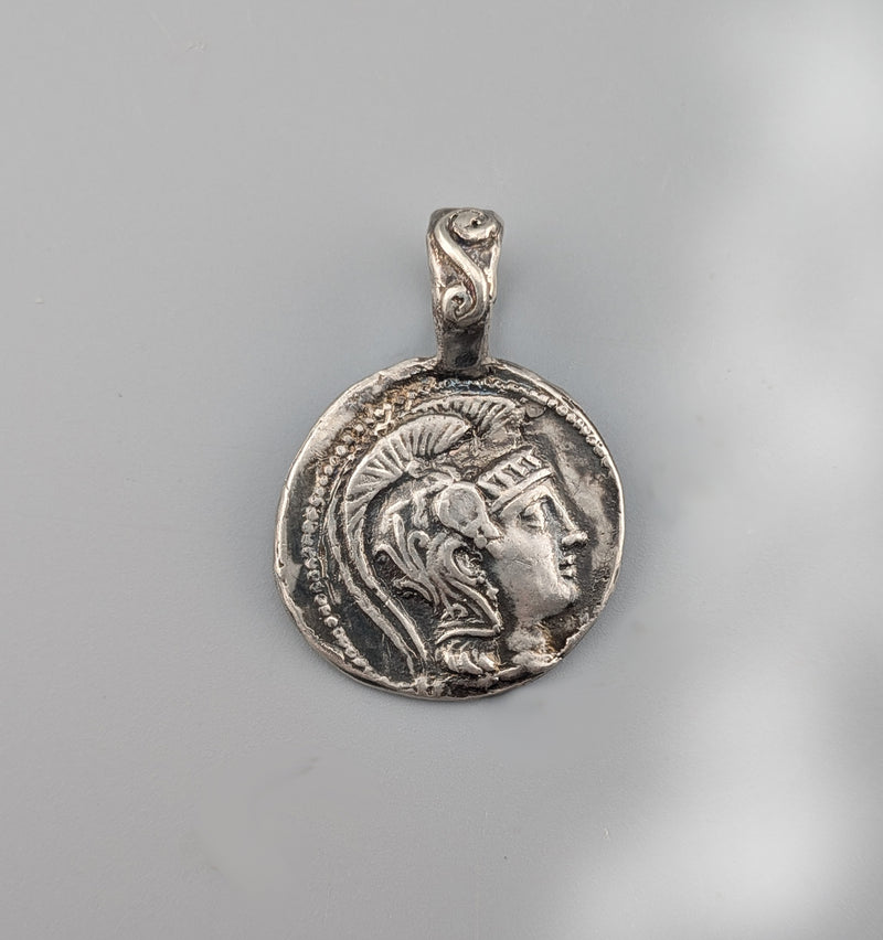 Sterling Silver Ancient Coin Replica, New Style Athena Tetradrachm