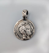 Sterling Silver Ancient Coin Replica, New Style Athena Tetradrachm
