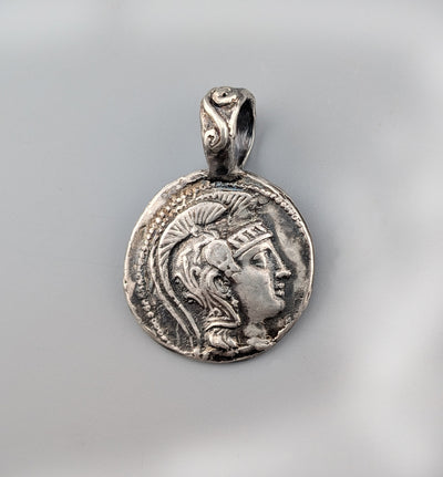 Sterling Silver Ancient Coin Replica, New Style Athena Tetradrachm