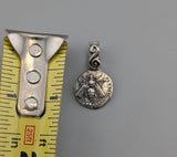 Sterling Silver Ancient Coin Replica Pendant, Bee Drachm