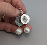 Sterling Silver Athena Ancient Coin Replica Earrings