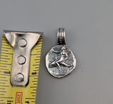 Sterling Silver Ancient Coin Replica, Taras on Dolphin