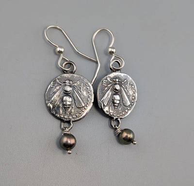 Sterling Silver Ancient Coin Replica, Bee Drachm