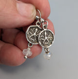 Sterling Silver Ancient Coin Replica Earrings, Octopus
