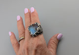 Yowah Boulder Opal, Sterling Silver Octopus Ring