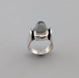 High Dome Moonstone, Sterling Silver Ring