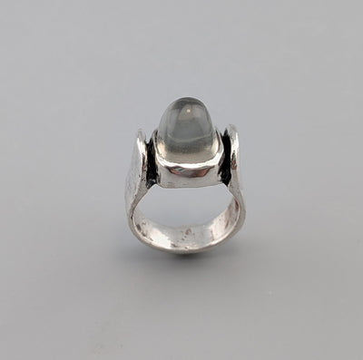 High Dome Moonstone, Sterling Silver Ring