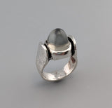 High Dome Moonstone, Sterling Silver Ring