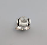 High Dome Moonstone, Sterling Silver Ring