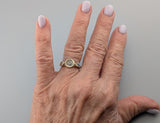 Tiny Ancient AR Tetartemorion, Bee, 14kt Gold Ring with Diamonds