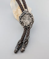 Sterling Silver Octopus Bolo with AR 4 Reales Spanish Coin