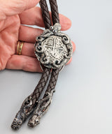 Sterling Silver Octopus Bolo with AR 4 Reales Spanish Coin
