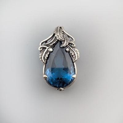 London Blue Topaz, Sterling Silver Pendant