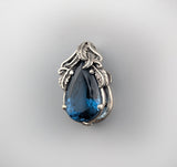 London Blue Topaz, Sterling Silver Pendant