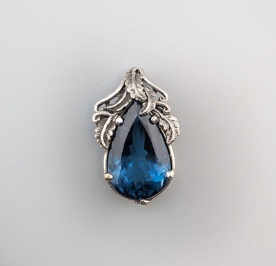London Blue Topaz, Sterling Silver Pendant