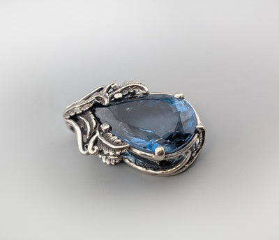 London Blue Topaz, Sterling Silver Pendant