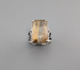 Rutilated Quartz, Sterling Silver Ring
