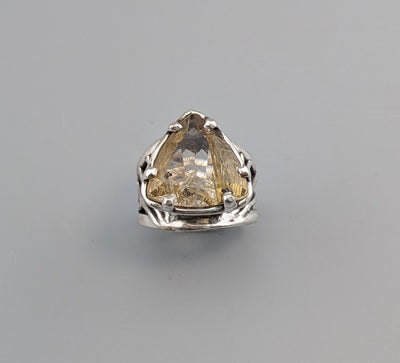Rutilated Quartz, Sterling Silver Ring