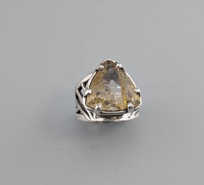 Rutilated Quartz, Sterling Silver Ring