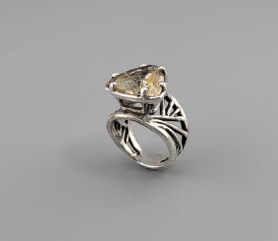 Rutilated Quartz, Sterling Silver Ring