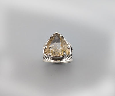 Rutilated Quartz, Sterling Silver Ring