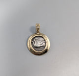 Ancient AR Triobol, Dove, 14kt Gold Pendant