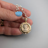 Ancient AR Denarius, Diana, The Huntress, 14kt Gold Pendant