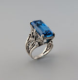 London Blue Topaz Sterling Silver Ring