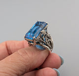 London Blue Topaz Sterling Silver Ring