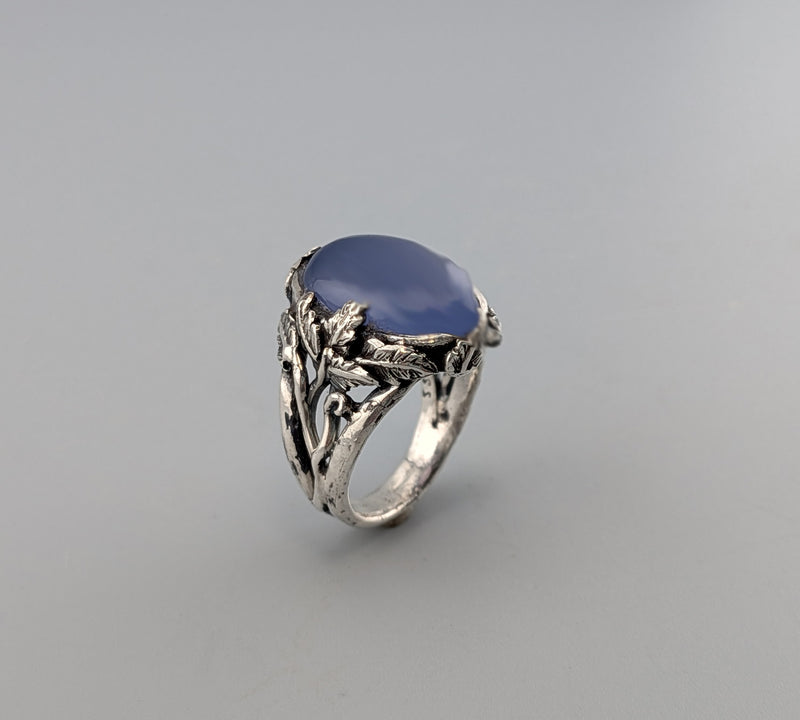 Lavender Chalcedony Sterling Silver Ring