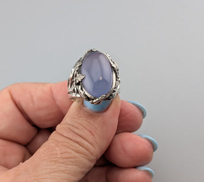 Lavender Chalcedony Sterling Silver Ring