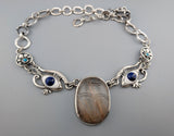 Carved Rutilated Quartz Scarab, Egyptian Necklace