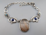 Carved Rutilated Quartz Scarab, Egyptian Necklace
