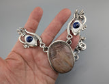Carved Rutilated Quartz Scarab, Egyptian Necklace