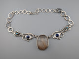Carved Rutilated Quartz Scarab, Egyptian Necklace