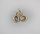 Ancient AR Obol, Doves, 14kt Gold Earrings