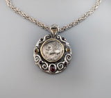 Ancient Danubian AR Tetradrachm, Sterling Silver and 14kt Gold Pendant