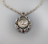 Ancient Danubian AR Tetradrachm, Sterling Silver and 14kt Gold Pendant