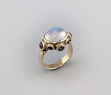 Rainbow Moonstone 14kt Gold Ring