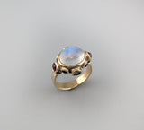 Rainbow Moonstone 14kt Gold Ring