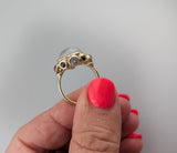 Rainbow Moonstone 14kt Gold Ring