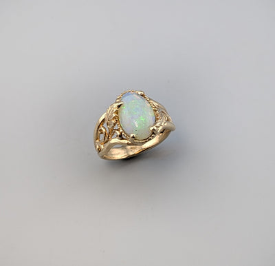 Ethiopian Opal, 14kt Gold Ring